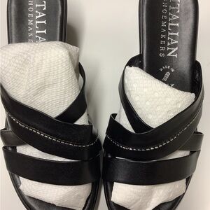 Italian Shoemakers Elegant Black Sandals